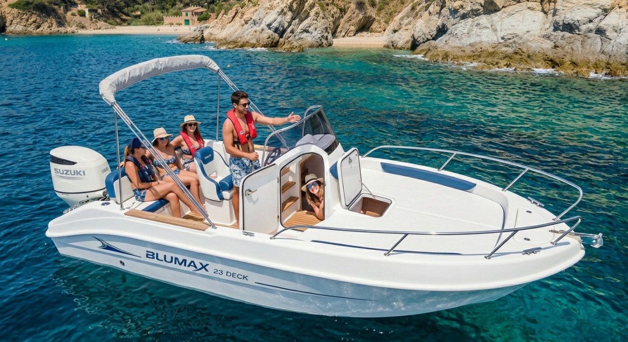 Noleggio Blumax 23 Deck con patente intera giornata Licata