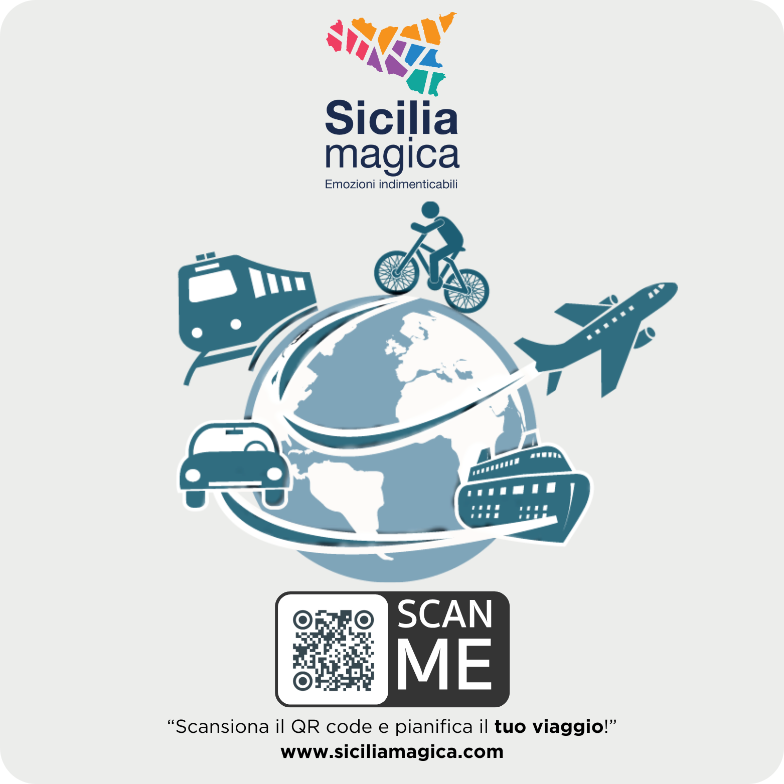 Adesivo Sicilia Magica Qrcode sito