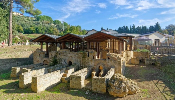 Rovine romane della Villa Romana del Casale a Piazza Armerina, patrimonio UNESCO in Sicilia